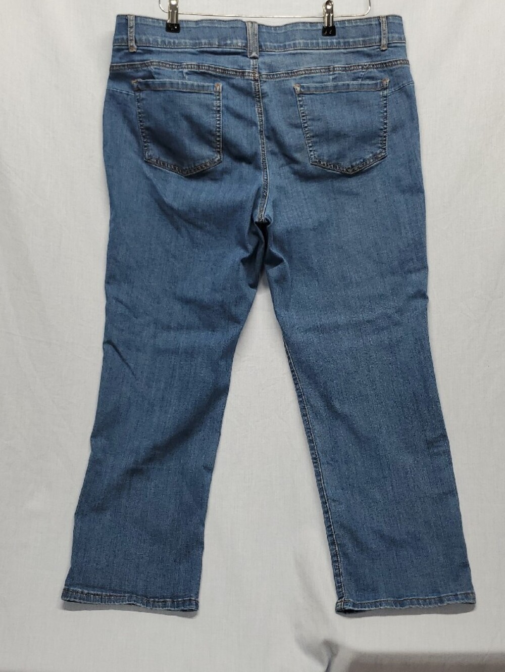 Women's Blue Denim Straight-Leg Jeans #316 - Picture 4 of 6